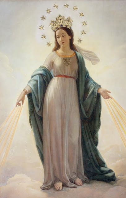 Virgen del milagro, madonna del miracolo, cuadro de la iglesia San Andres de Roma