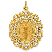 medalla virgen milagrosa oro macizo