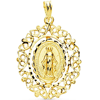 Medalla Oro 18K Virgen Milagrosa