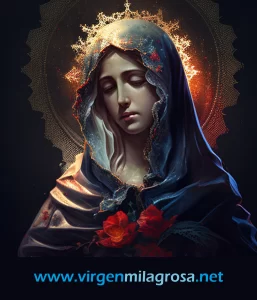 ilustracion retrato virgen maria medalla milagrosa 2023